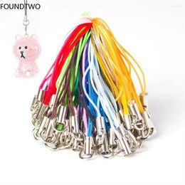 Decorative Figurines 100pcs Polyester Cord With Jump Ring Lanyard Rope For Making Keychain DIY Craft Pendant Handmade Materials