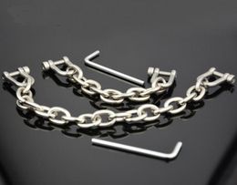 Bondage restraints metal cuff chain shackles bdsm fetish slave sex products toys for adults Alloy toe cuff adult games7370046