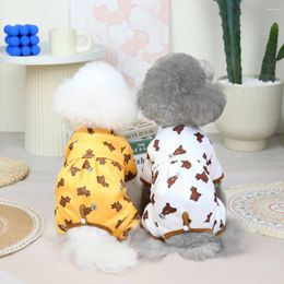 Dog Apparel Pyjamas Onesie Cute Cartoon Patterns Soft Material Stretchable Pet Pjs Clothes Small Dogs Puppy Bodysuits