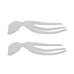 Forks 2 Pcs Salad Fork Stainless Steel Hands Mixed Household Durable Servers Tool Home