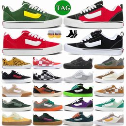 Knu Skool vanse sneakers Green Yellow Black Red Mega Check Platform urple Navy Off Gum Charcoal Vault mran Potato Leopard Asphalt GoldeluvZ#