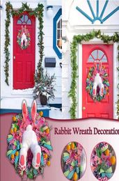 party New Easter rabbit decoration wreath festival theme decoration pendant wreath props site cloth9462768