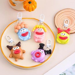 Party Favour Cute Resin Cartoon Funny Clown Keychain Kawaii Fashio NSausage Mouth Pendant Big Keyring Couple Bag Hanging