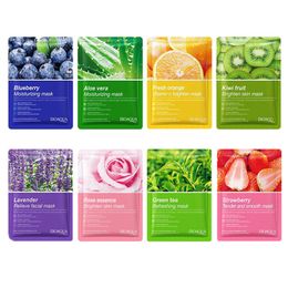 BIOAQUA Skin Care Natural Fruit Plant Facial Mask Moisturizing Oil-Control Blueberry Cucumber Pomegranate Fruit Aloe Sheet Face Mask