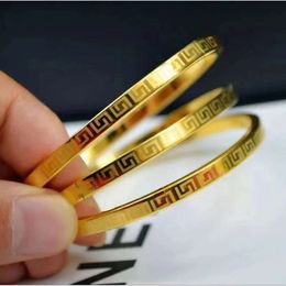 Wholesale personality simple design bracelet, cnc Great Wall pattern bracelet, stainless steel solid bracelet