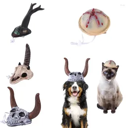 Dog Apparel Halloween Pet Hat Frightening Dress Up Cap Fun Headdress Cosplay Accessories For Cat TS2 Clothing