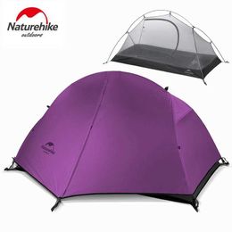 Tents and Shelters Naturehike Tent Ultralight 3 Season Waterproof 20D 210T Hiking 1 Person Backpack Outdoor Beach Camping TentQ240511