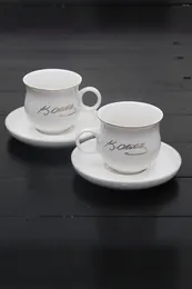 Cups Saucers Amazing Turkish Greek Arabic Coffee & Espresso Cup Set Kitchen Ataturk Signali-Porcelain 2 Psc. - 4 Pieces