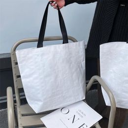 Storage Bags StoBag Custom White Shopping Tote Woven Women's Handbag Clothes Package Portable Reusable Large Pouch Logo(Extra Fee)