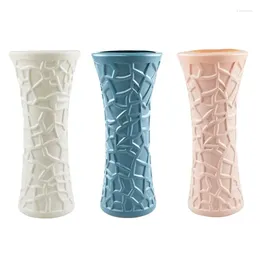 Vases Nordic Plastic Vase Imitation Ceramic Flower Pot Tabletop Plants Arrangement Container Home Decor