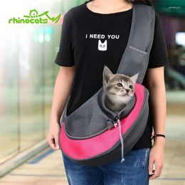 Cat Carriers Carrier For Pet Dog Sling Backpack Breathable Travel Transport Carrying Shoulder Bag Kitten Puppy Small Animals Handbags