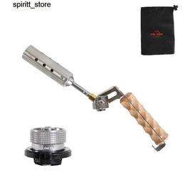 Lighters Wooden handle camping folding fire torch fire starter barbecue camping charcoal lamp S24513 S24513 S24513