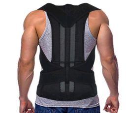 Adjustable Black Back Posture Corrector Shoulder Lumbar Spine Brace Support Belt Health Care for Men Women Unisex9381150