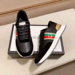 Designer Shoes Men Casual Shoes Bee Ace Sneakers Mens Luxury High Quality Tiger Embroidered Black White Green Red Stripes Walking Big Size 35-46 5.14 01