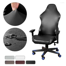 Chair Covers Elast Armrest Cover PU Leather Gaming Armchair Slipcovers Waterproof For Computer Office Fundas Para Sillas