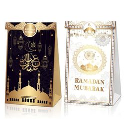 12Pcs Eid Mubarak Gift Paper Candy Happy Islamic Muslim Festival Favour Bag Ramadan Kareem Decoration 2103259796543