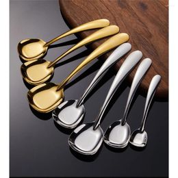 Spoons Thickened Spoon Safety Rust Prevention Lasting Customer Favorite Smooth Edges Highest Evaluation Durable Square Head