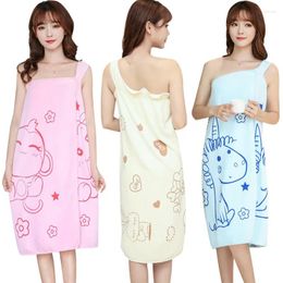 Towel Women Bathrobe Bath Towels Blanket Microfiber Absorbent Soft Girls Wearable Shower Drying Wrap Beach Dress Robe Towelling
