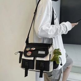 Harajuku Men Nylon Crossbody Bags for Women Messenger Bag Girls School Book Youth Canvas Handbags Shoulder Sac Bolsas 240506