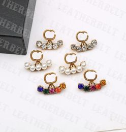 Double Letter Earring Charm Chic Diamond Earrings Women Luxury Ear Jewellery Christmas Gift17909162225918