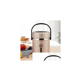 Lunch Boxes Vacuum Large Capacity Box Leakproof Stainless Steel Bento High Efficiency Keep Temperature Portable Food Container Drop Dhet4