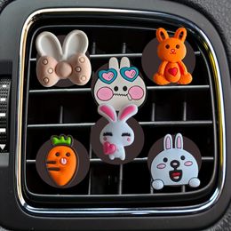 Car Air Freshener Rabbit Cartoon Vent Clip Conditioner Outlet Per Clips Accessories For Office Home Diffuser Drop Delivery Otdz6 Otcr8