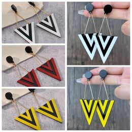 Dangle Earrings Triangle Pendant Drop Geometric Acrylic Long Women Exaggerated Personality Party Jewellery Direct Sales