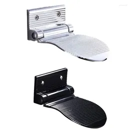 Bath Mats 1pcs Folding Stool Wall Mounted Floor Pedals Shoe Wearing Artefact Bathroom Foot Washing Toilet Pedal No Punching