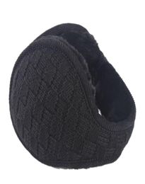 Winter Earmuffs Warm Knitted Ear Muffs Folding Ear Warmer Faux Plush Muff Back Cover Bag Fur Earmuffs for Men and Women5599515