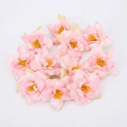 3PCS Decorative Flowers Wreaths Silk Rose 5cm Artificial Flower Head Orchid For Wedding Decor Party DIY Wreath Christmas Scrapbooking Craft Fake Flower Garland