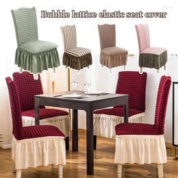 Pillow Stretch Chair Covers Country Style Soft Fabric With Skirt Universal Slipcover For Dining Room El Wedding