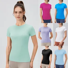 Active Shirts Women Sports Shirt Tight Yoga Top Quick Dry Gym Outdoor Short Sleeve Running Hiking Sportswear T-shirts