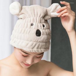 Towel Cute Cartoon Animal Dry Hair Cap Thickened Super Absorbent Microfiber Quick Wrapped Bathing Shower Caps