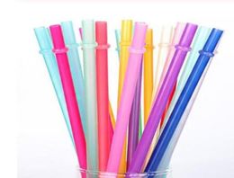 105inch Colourful Plastic Drinking Straws 26cm Reusable straws for tall skinny tumblers PP candy Colour straws for cocktail bar5929043