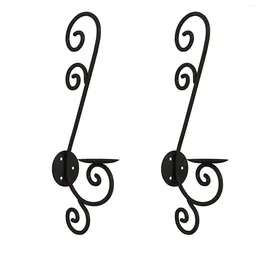 Candle Holders Living Room European Style Iron Candlestick For Wedding Holder Wall Hanging Retro Dining Table El Geometric Office
