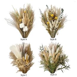 Decorative Flowers Natural Dried Flower Bouquet DIY Decor Rustic For Home Dining Table Living Room Po Props Housewarming Gift