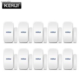 Alarm systems KERUI 10PCS Wireless Door and Window Magnetic Sensor 433MHz Home Safety Burglar Alarm Detector Suitable for G18 W18 W20 K52 Alarm Panel WX