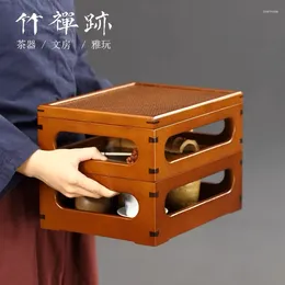 Teaware Sets Bamboo Zen Trace | Dobby Toy Storage Box Desktop Tea Set Shed Rack Table