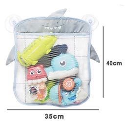 Laundry Bags Baby Bath Toys Cute Duck Frog Mesh Net Toy Storage Bag Strong Suction Cups Game Bathroom Organizer Water For Kids