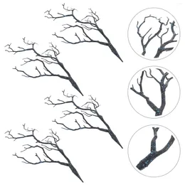 Decorative Flowers 4 Pcs Halloween Decorations Emulation Branches Vase Filling Antler Twig Fake Dried Pvc Artificial Tree Headband DIY