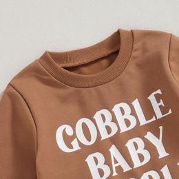 Clothing Sets Baby Girl 2Pcs Thanksgiving Outfits Long Sleeve Letter Print Tops Turkey Flare Pants Set Toddler Clothes