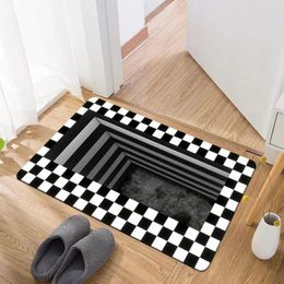 Carpets Flannel Carpet Floor Mat Polyester 3D Wellhead Pattern Anti-slip And Waterproof Suitable For Entry Outdoor Camping El