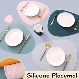 Table Mats Waterproof Silicone Placemat Mat Set Heat Insulation Non-Slip Tableware Pad Washable Bowl Cup Home Decoration 2024