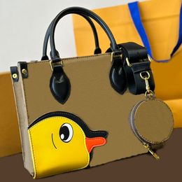 Graffiti Tote Bag Weekend Handbag Designer Bag Large Capacity Shoulder Bag Cartoon Animal Letter Printing Shopping Bags Removable Circular Zipper Wallet Designer