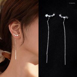 Dangle Earrings Long Wire Tassel Star Earring Women Trend Thread Chain Zircon Drop Straight Hanging Earings Jewellery Party Gift