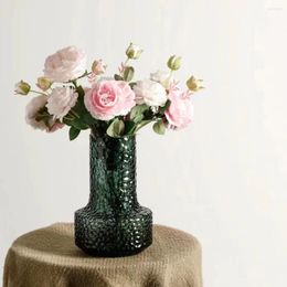Vases Simple Transparent Flower Vase Home Decor Modern Style Living Room Decoration Glass Crafts Hydroponic Garden Ornaments