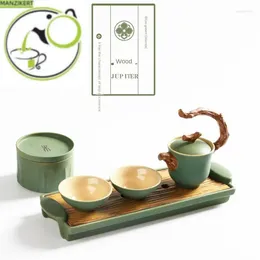 Teaware Sets Jin Mu Shui Huo Tu Five Tea Set Japanese A Pot Of Two Cups Portable Travel Tcup Chinese
