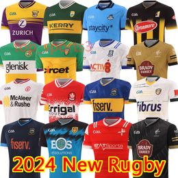 2024 GAA Rugby Trikots Dublin Down Louth Antrim Wexford Wicklow Laois Mayo Hurling Derry Westmeath Limerick Cork Donegal Irland Hemd Fermanagh Tyrone Tipperary