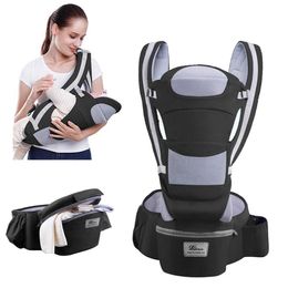 Carriers Slings Backpacks 0-48M Ergonomic Baby Carrier Backpack Infant Baby Hipseat Carrier Front Facing Ergonomic Kangaroo Baby Wrap Sling Travel T2405090ELZ