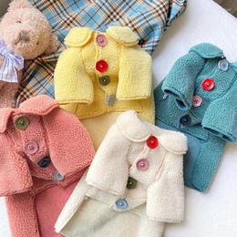 Dog Apparel Winter Cute Pet Clothes Teddy Bichon Coat Medium Small Cat Clothing Plus Velvet Jacket Puppy Thick Sweaters Accessories